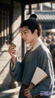 《账本里的天下》沈砚之 侧面定妆图（县令 · 男主 · 符号：砚）