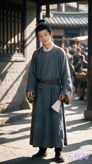 《账本里的天下》沈砚之 全身定妆图（县令 · 男主 · 符号：砚）